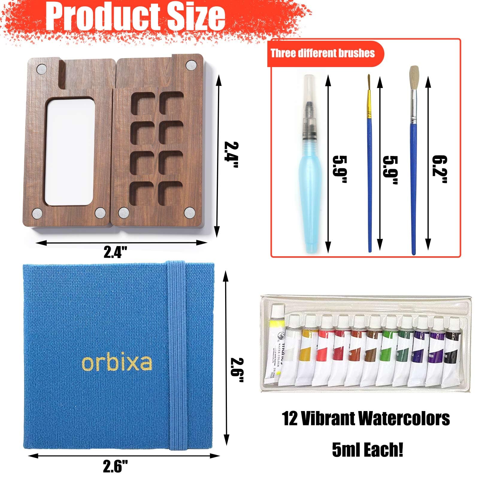 Orbixa black walnut palette